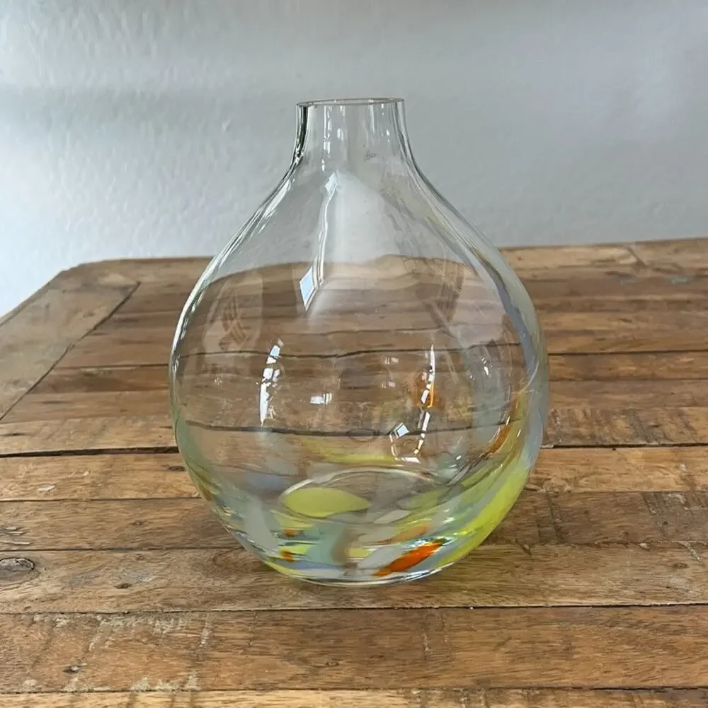 Hand Blown Art Glass Bud Vase 8
